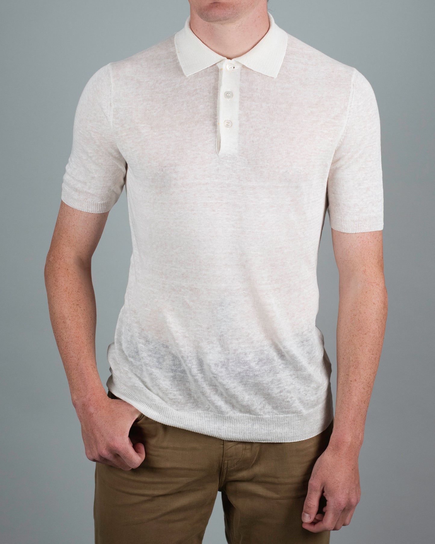 khakis brand linen ss polo
