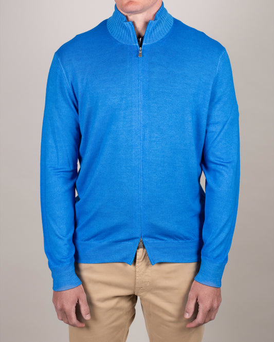 khakis brand vintage merino full zip sweater