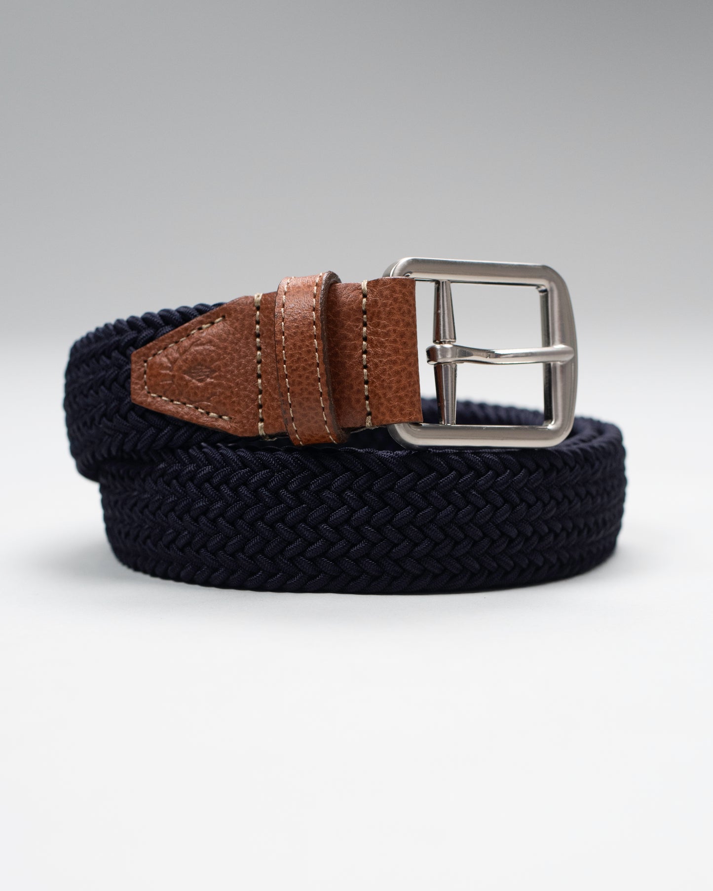 martin dingman navy stretch belt