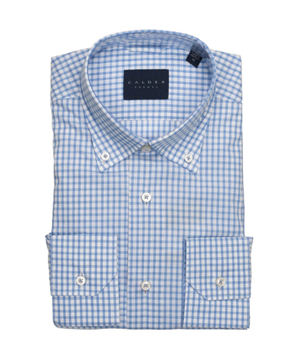 calder navy check shirt