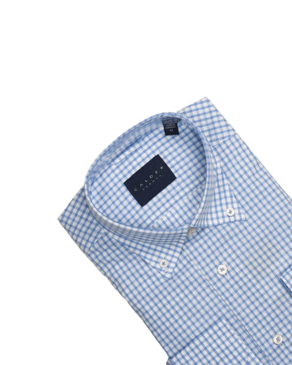 calder navy check shirt