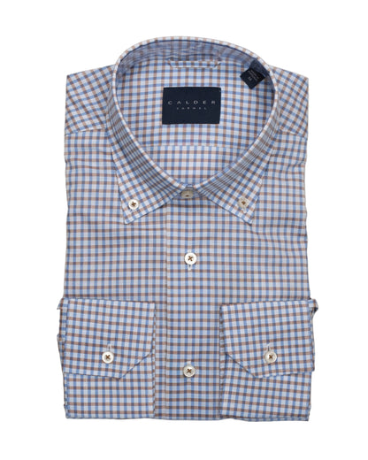 calder brown check shirt