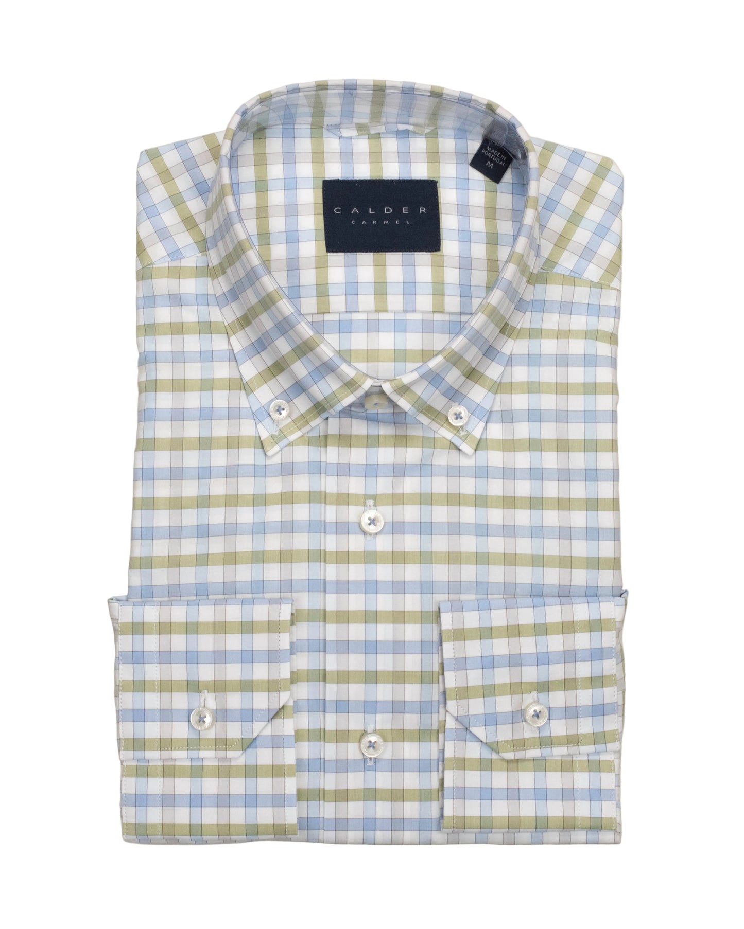 calder olive check shirt