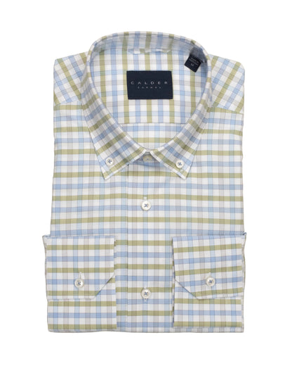 calder olive check shirt