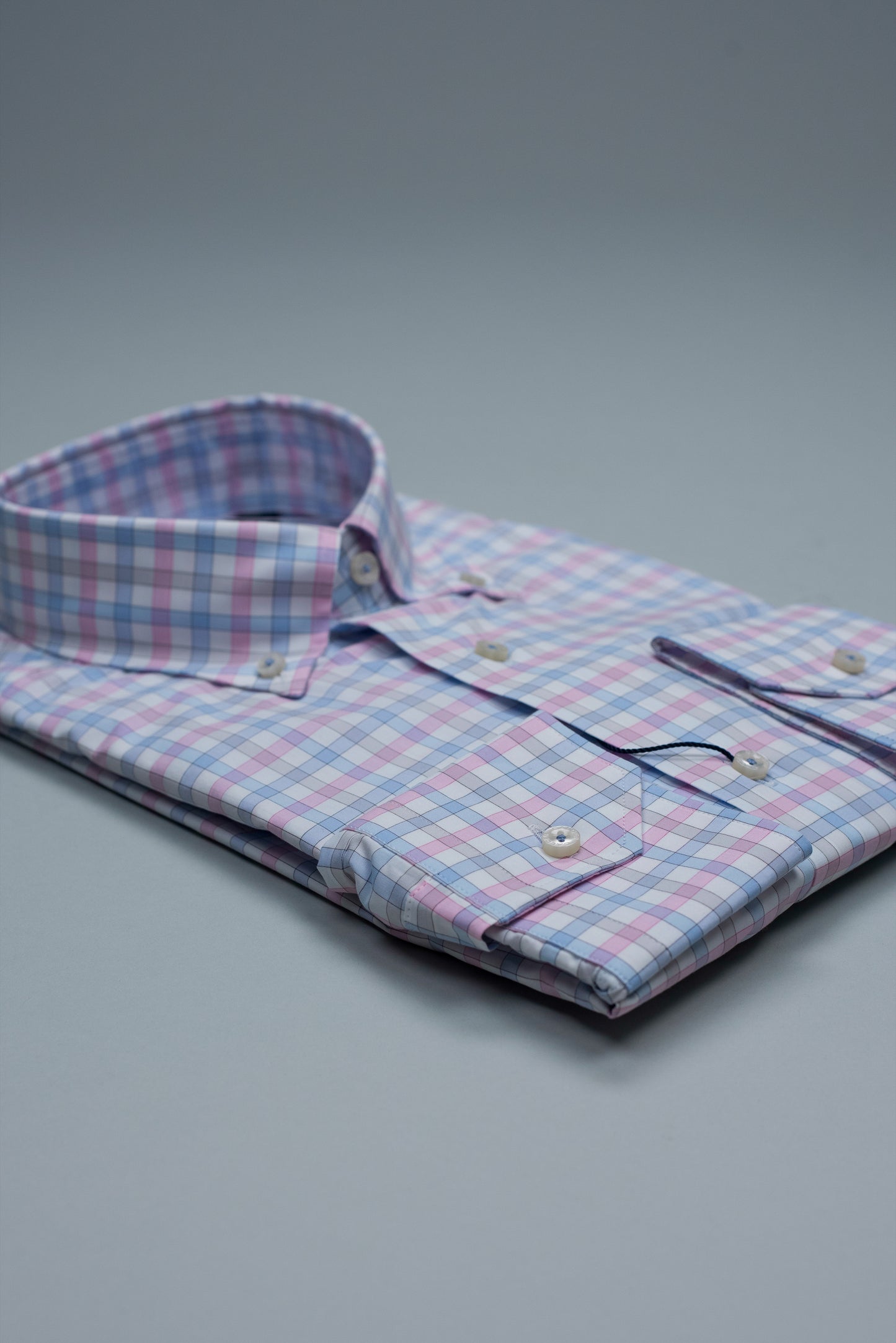 calder pink check shirt