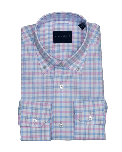 calder pink check shirt