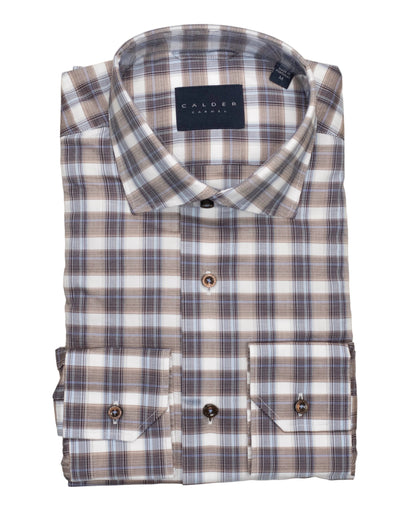 calder brown plaid shirt