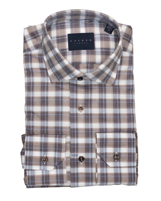 calder brown plaid shirt