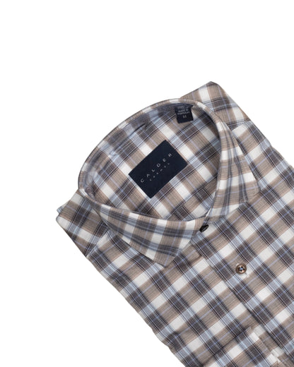 calder brown plaid shirt
