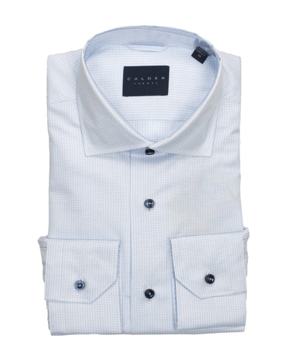 calder blue mini check shirt