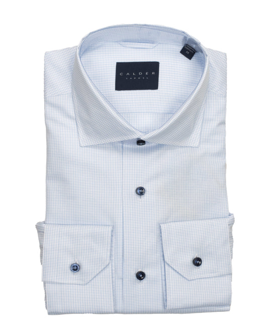 calder blue mini check shirt