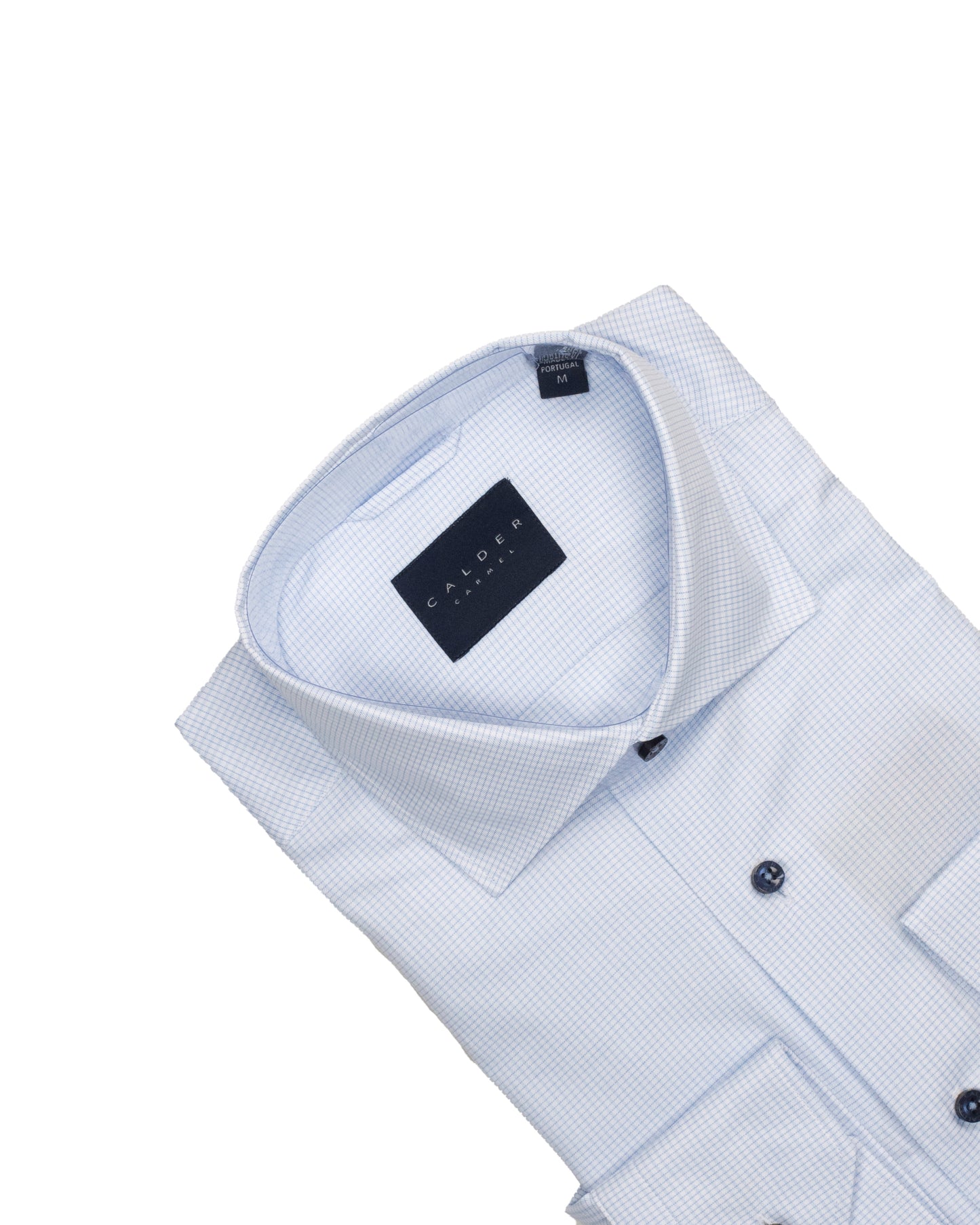 calder blue mini check shirt