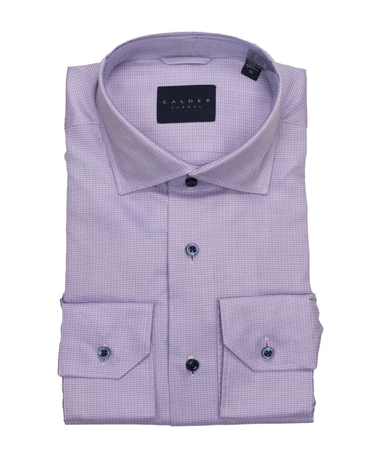 calder lilac mini check shirt