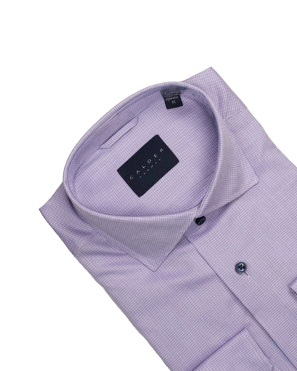 calder lilac mini check shirt