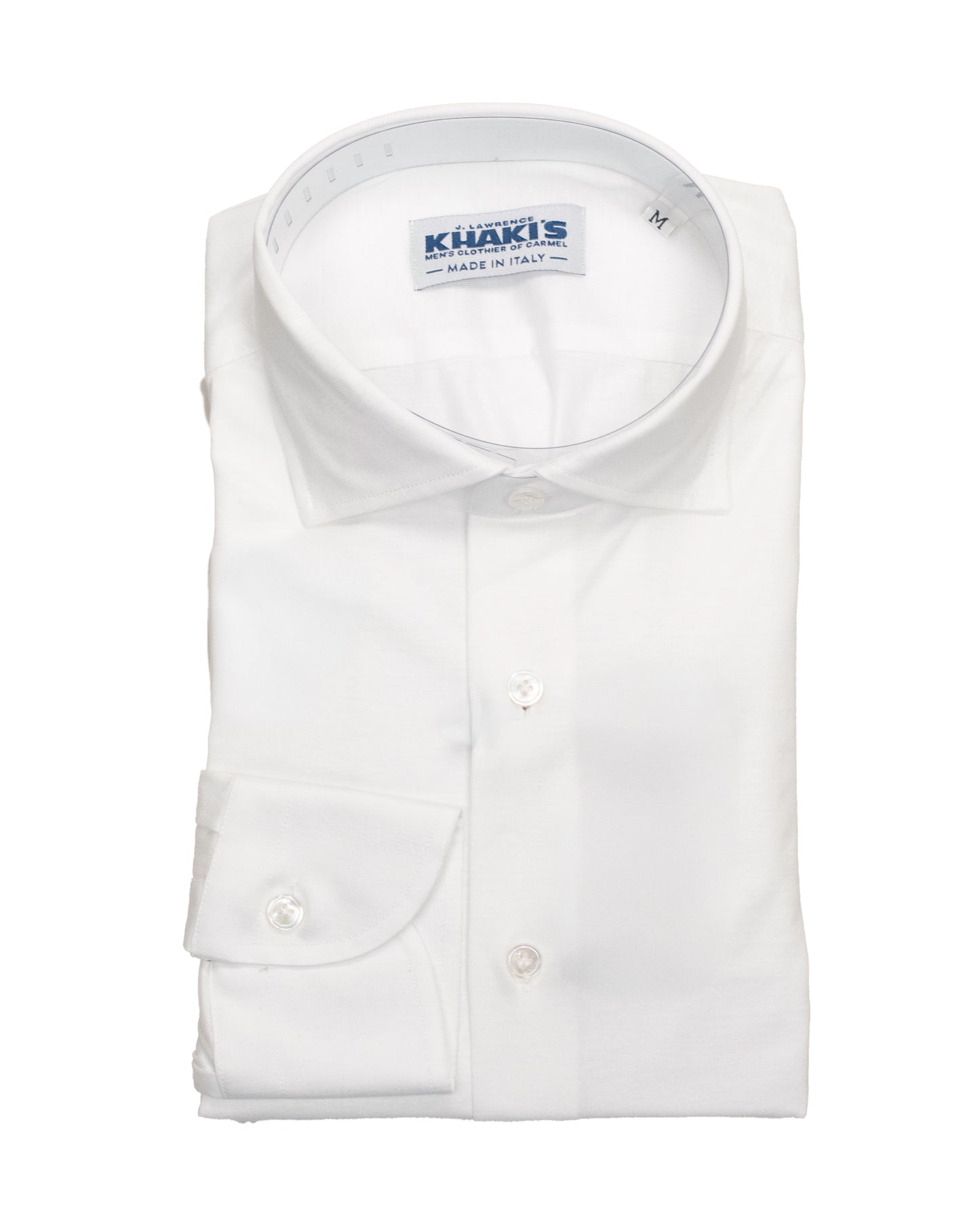 khakis brand white knit jersey shirt