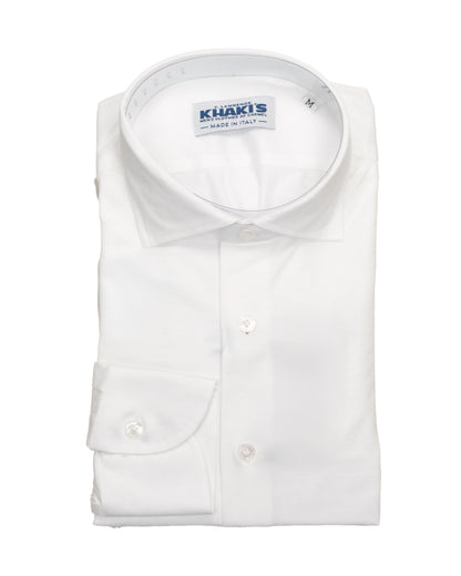 khakis brand white knit jersey shirt