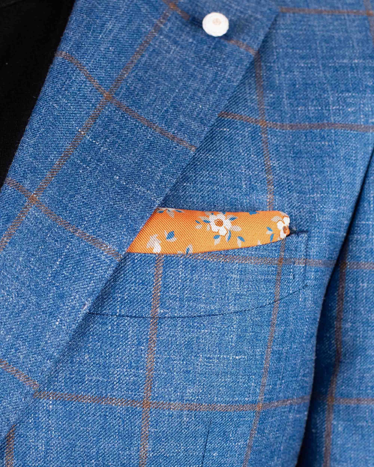 lbm blue and brown windowpane soft coat