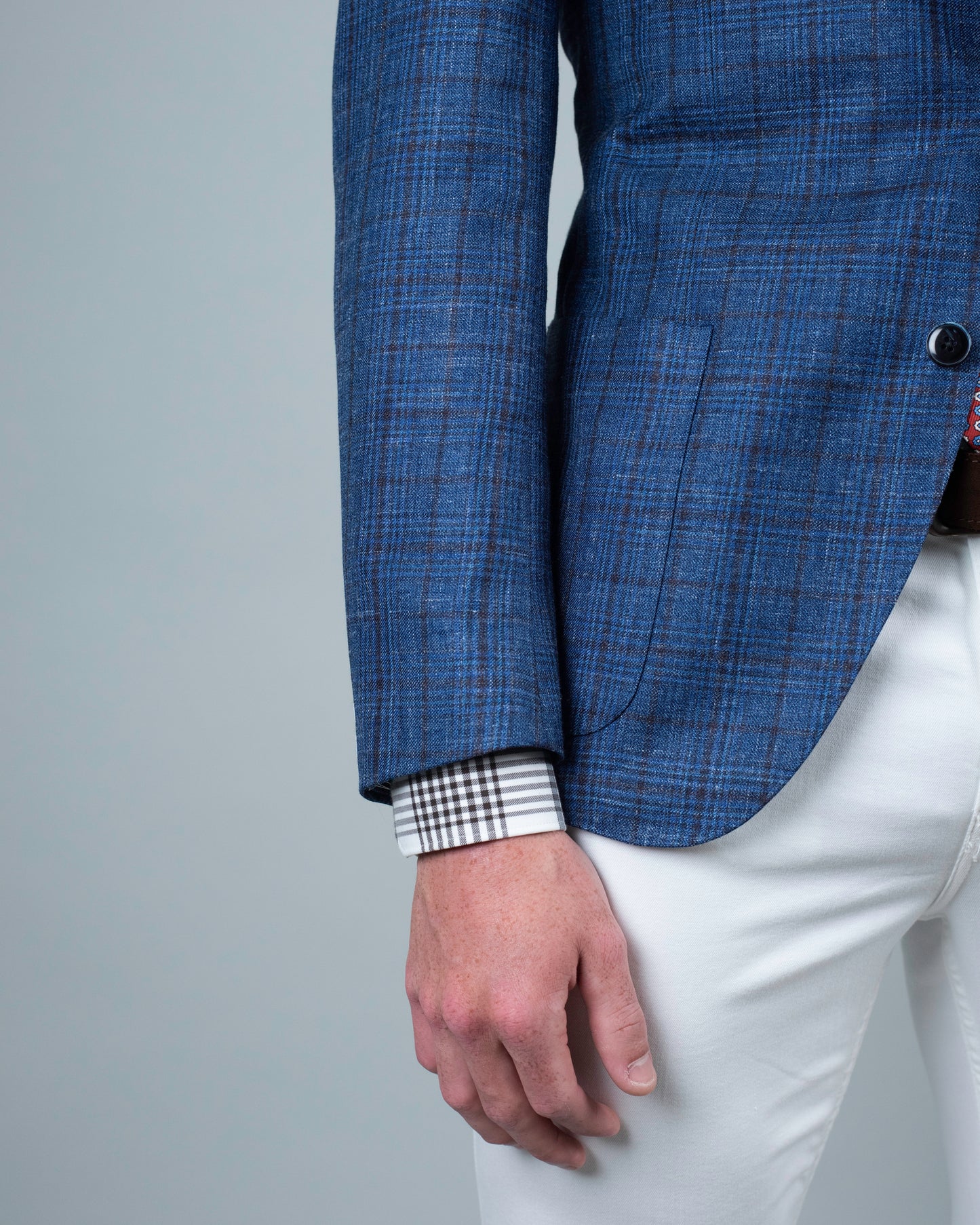 lbm blue plaid soft coat
