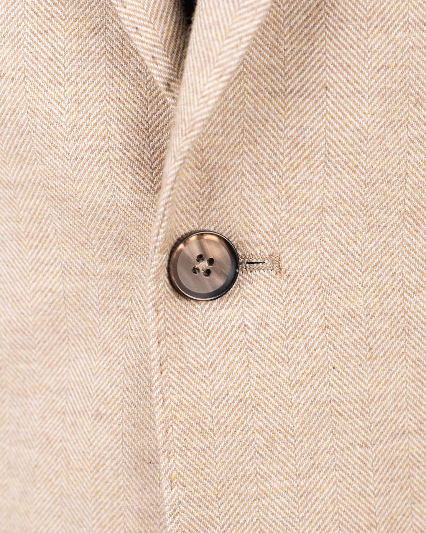 lbm tan cotton herringbone soft coat