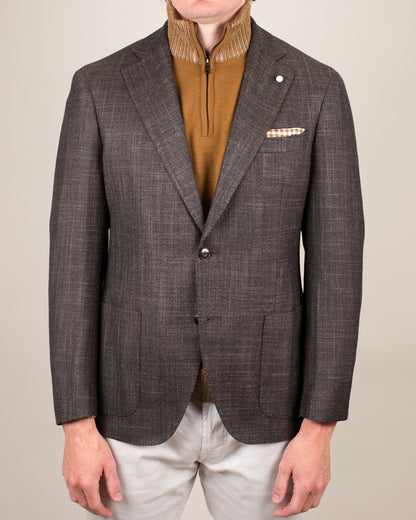 lbm brown jersey soft coat