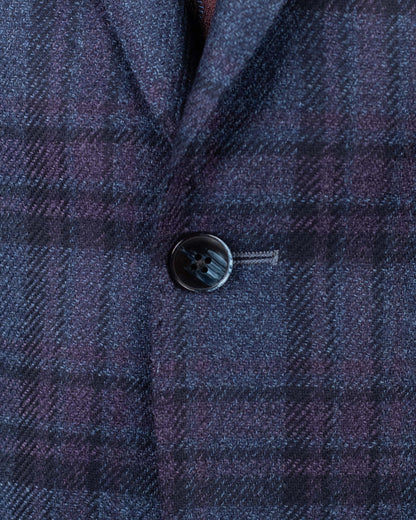 lbm navy plaid soft coat