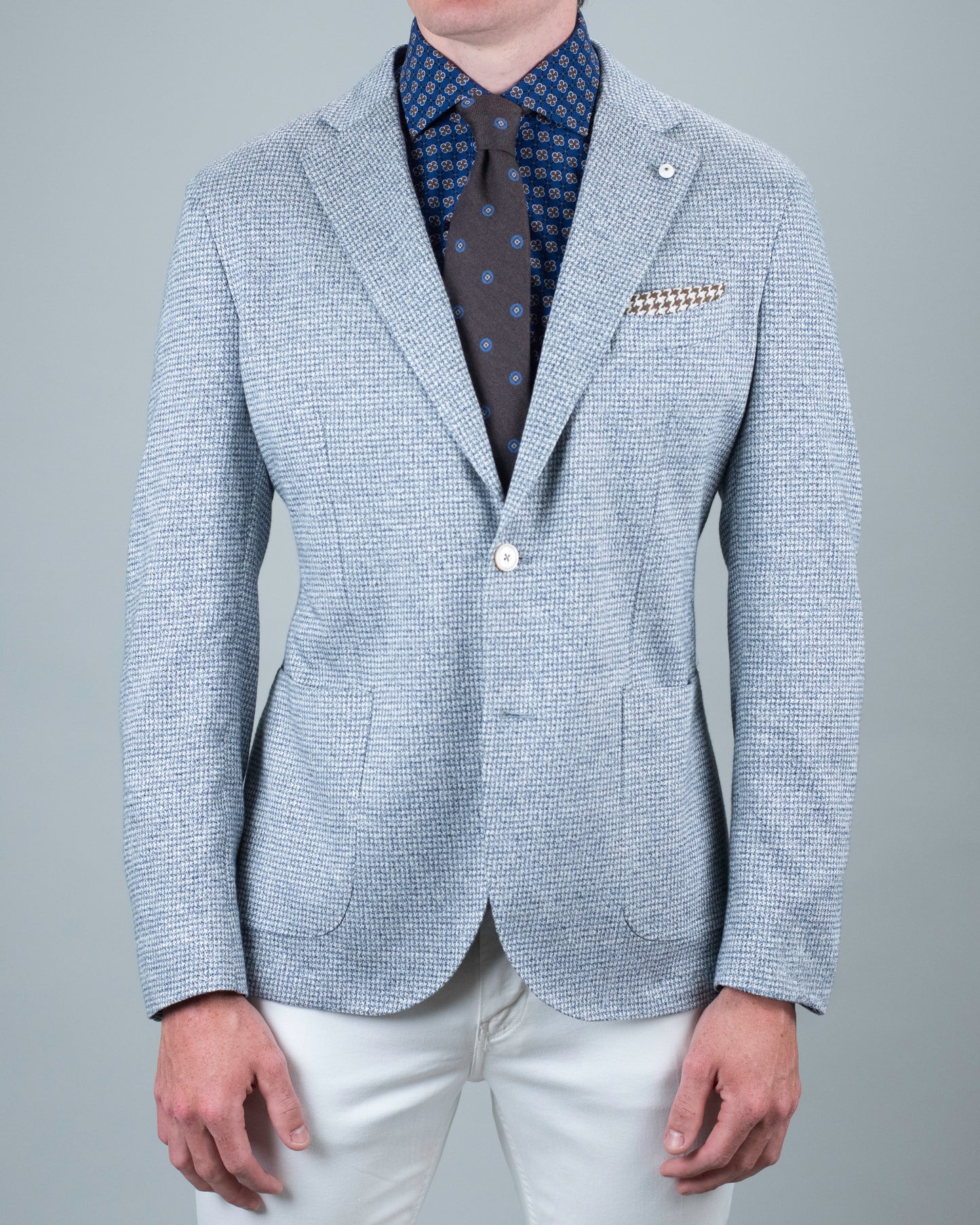 lbm blue jersey soft coat