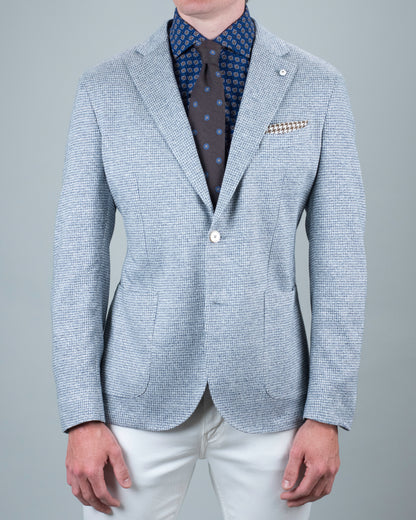 lbm blue jersey soft coat