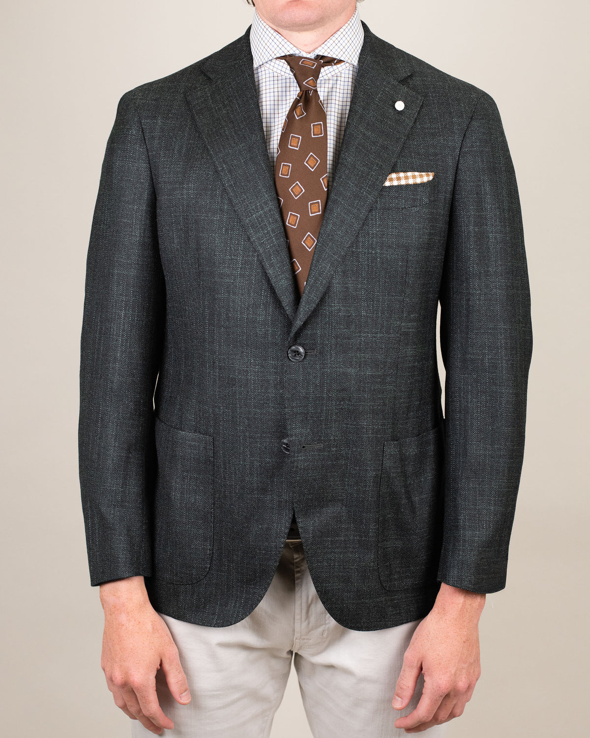 lbm black jersey soft coat