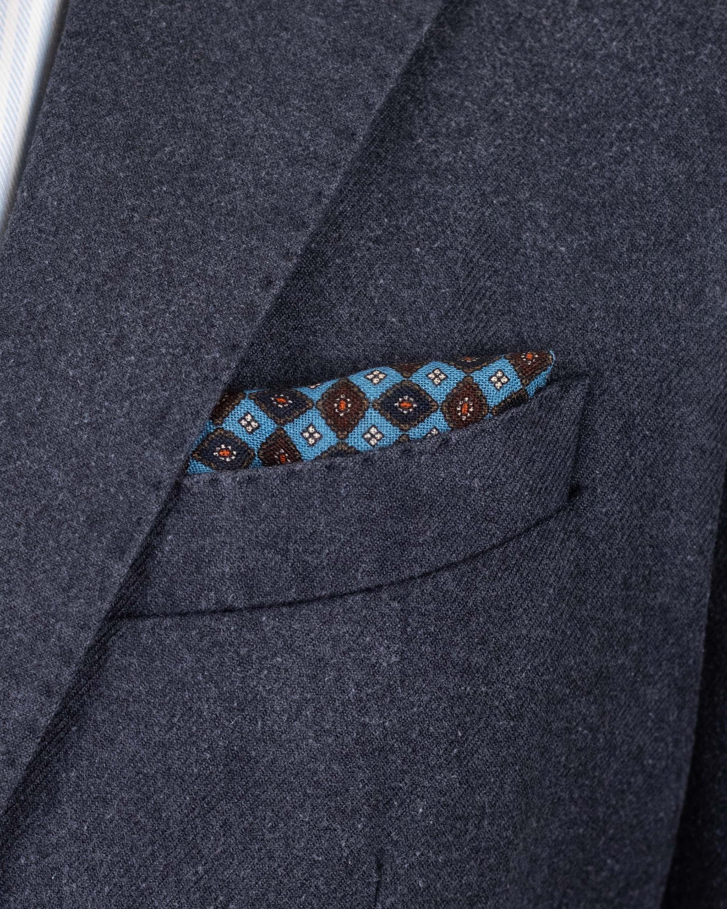 lbm navy cash silk soft coat