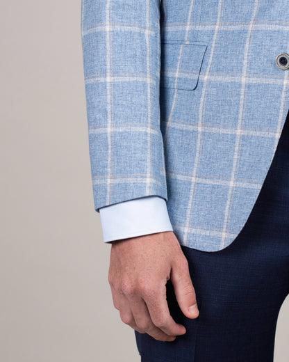 khakis brand blue windowpane sport coat