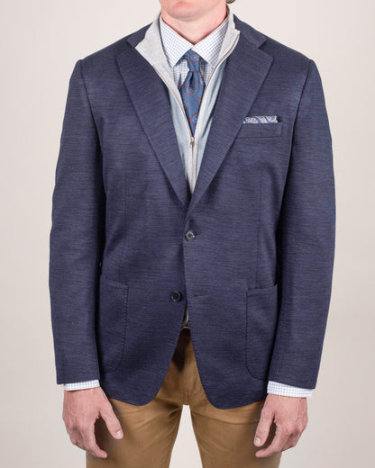 khakis brand navy stetch jersey soft coat