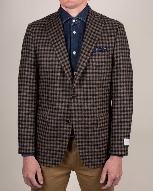 khakis brand brown check sport coat