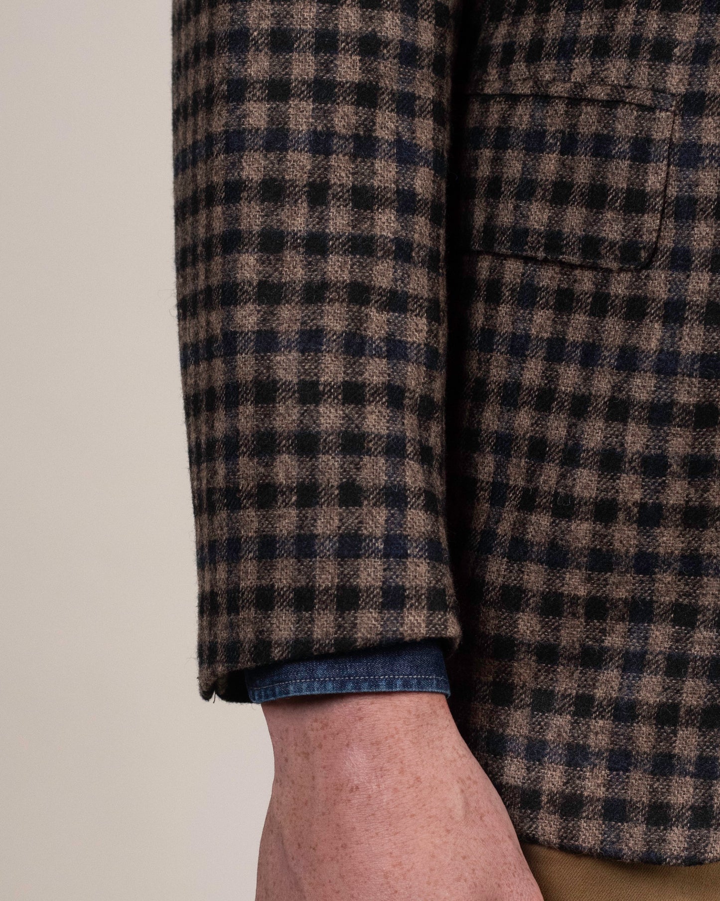 khakis brand brown check sport coat