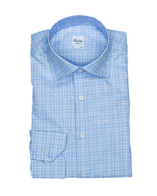 stenstroms blue plaid shirt