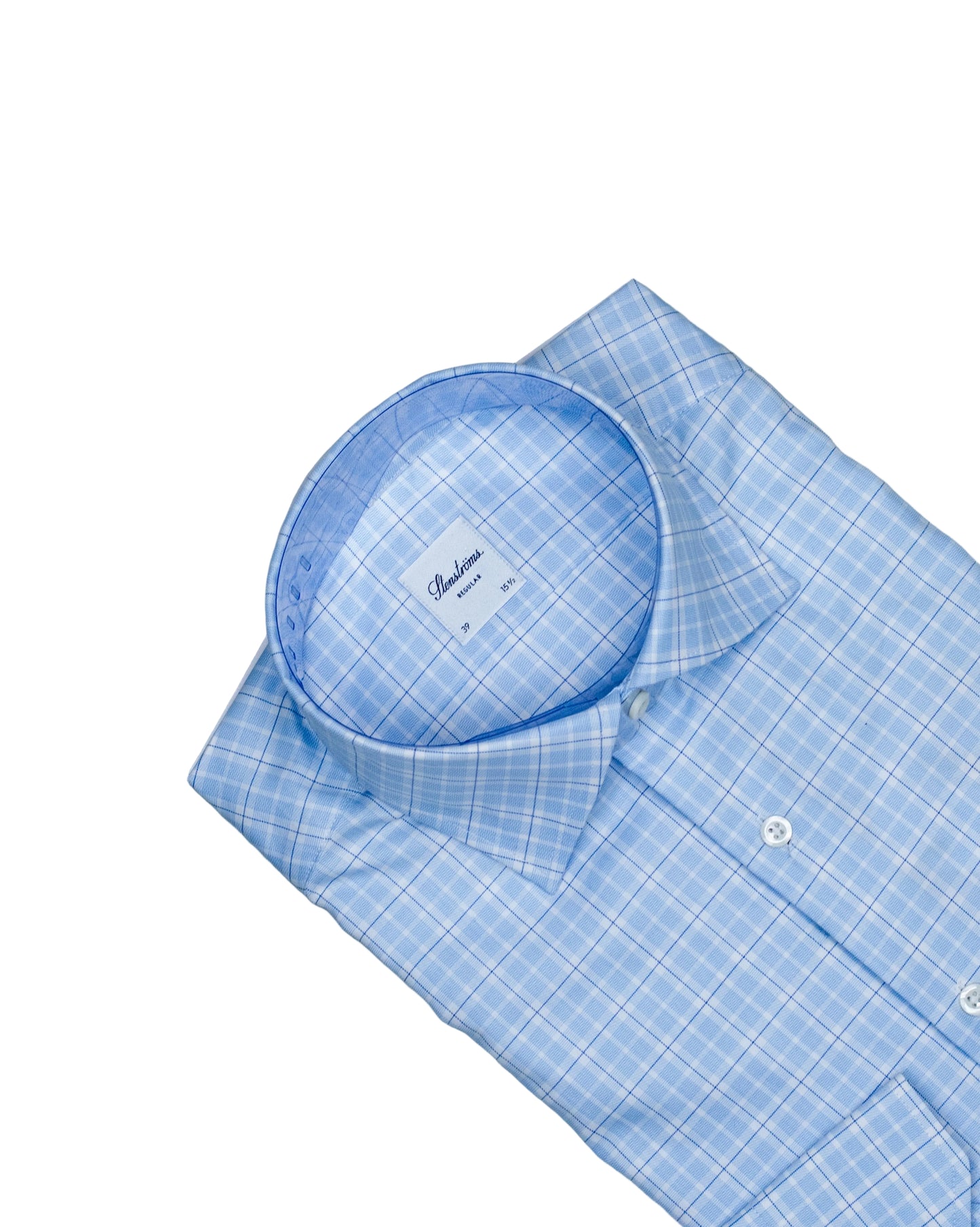 stenstroms blue plaid shirt