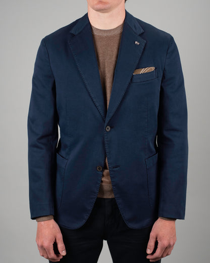 khakis brand filippo blue stretch soft coat