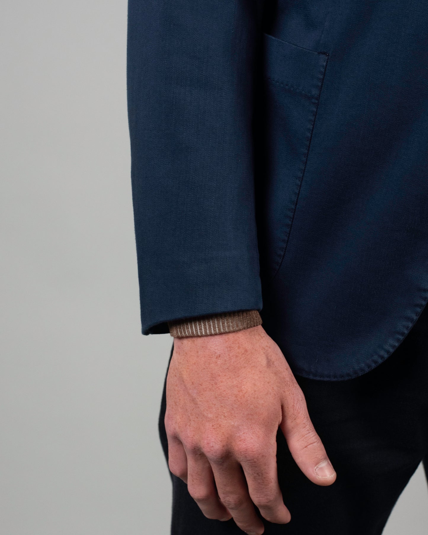 khakis brand filippo blue stretch soft coat