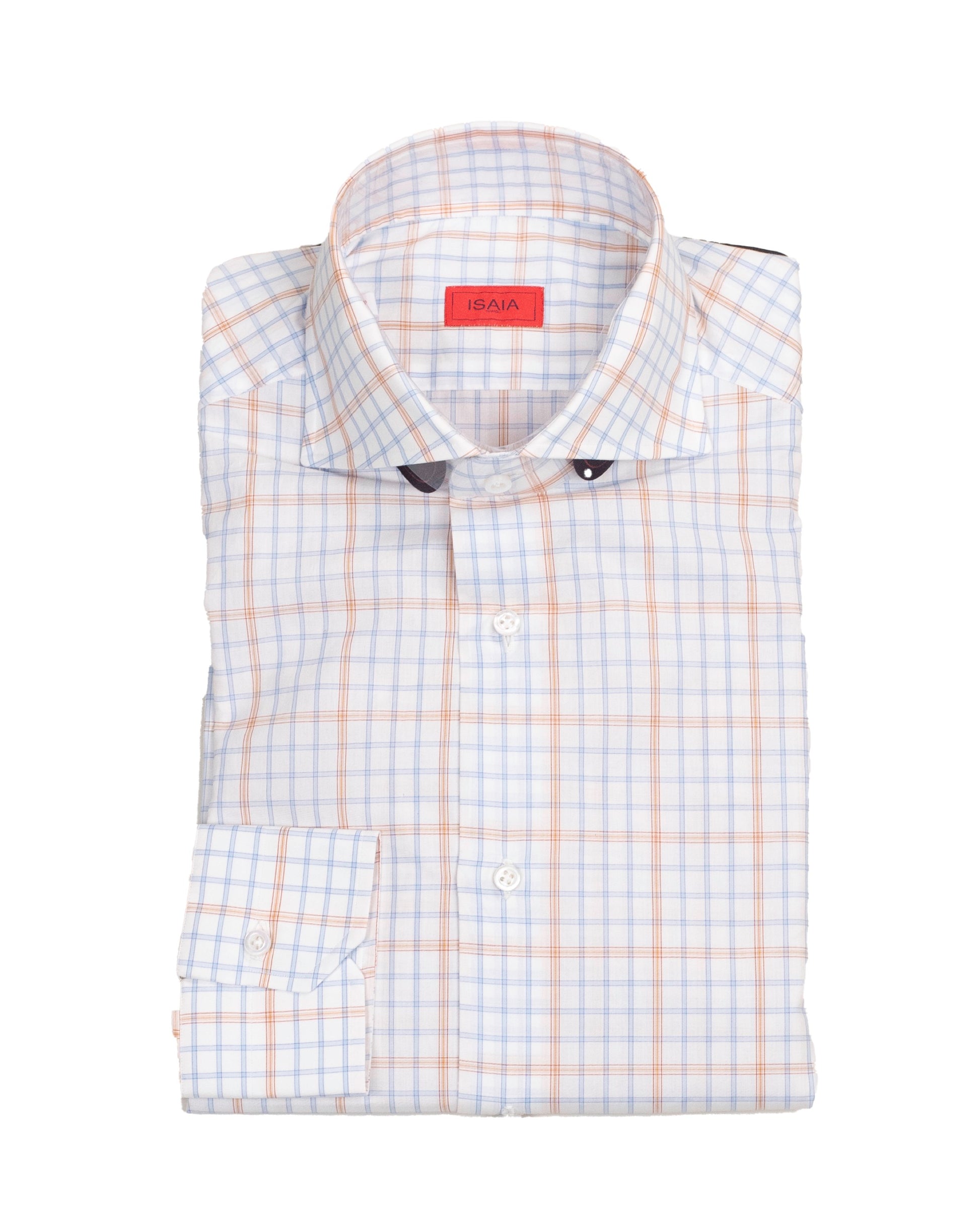 isaia dress shirt ISAIA Dress Shirt 46 / blue multi