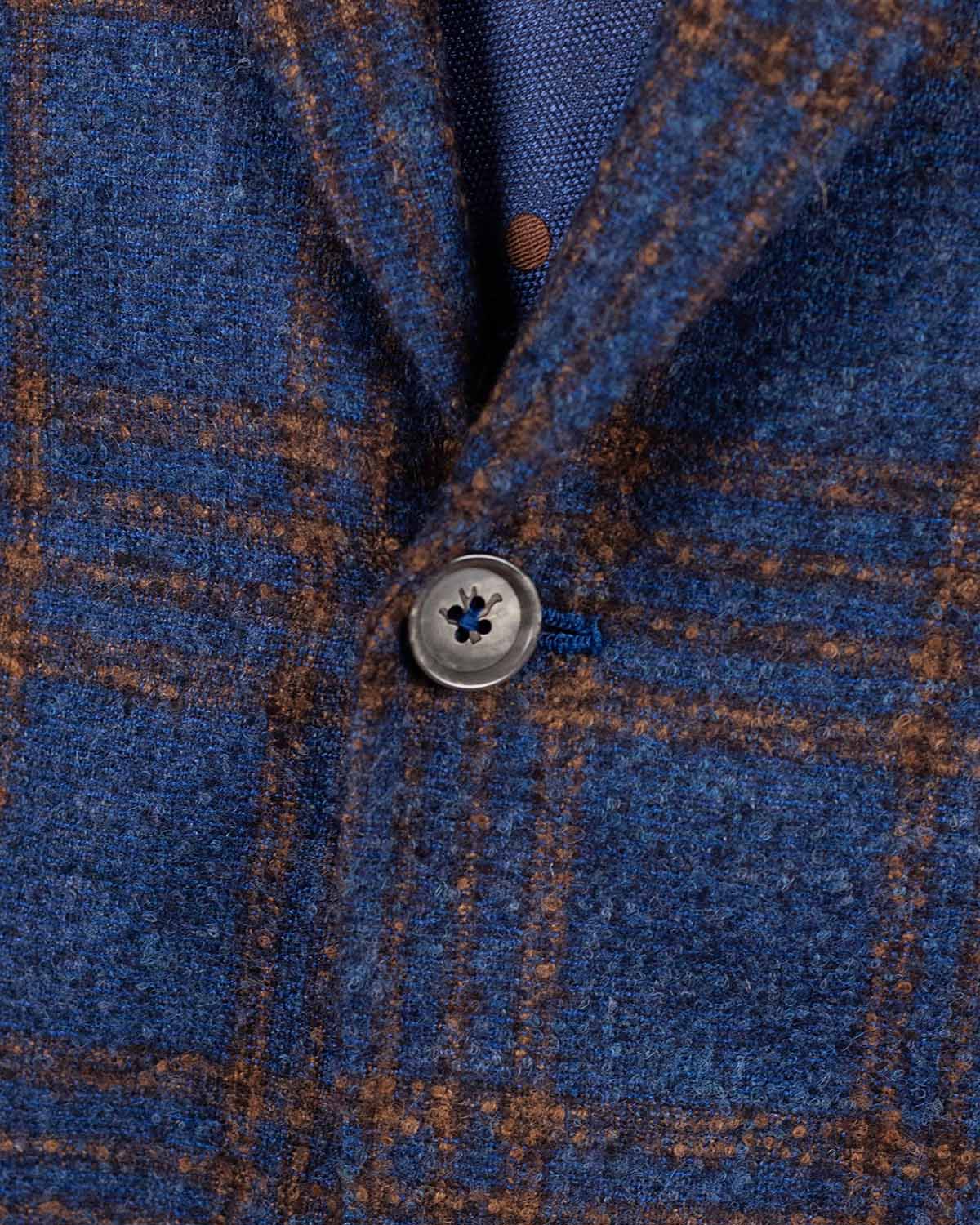 isaia blue alpaca plaid sport coat