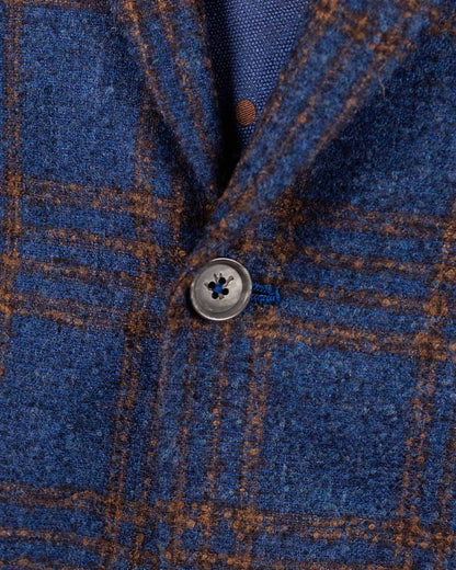 isaia blue alpaca plaid sport coat