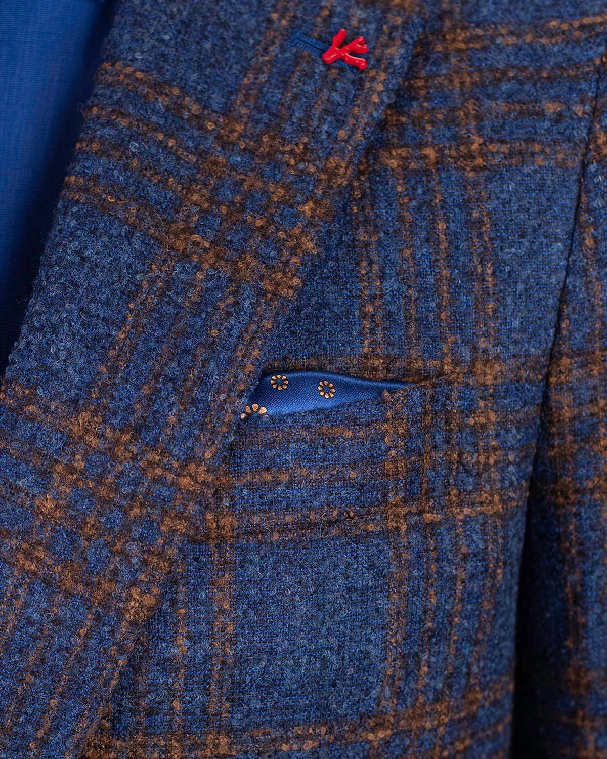 isaia blue alpaca plaid sport coat