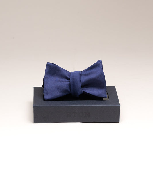 eton navy silk seltie bow