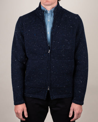 inis meain wool cash zip sweater