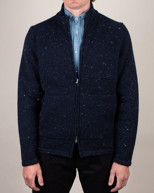 inis meain wool cash zip sweater