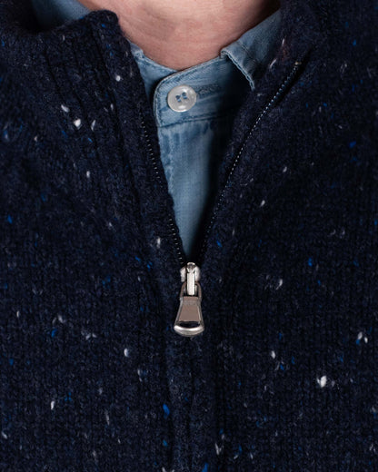 inis meain wool cash zip sweater