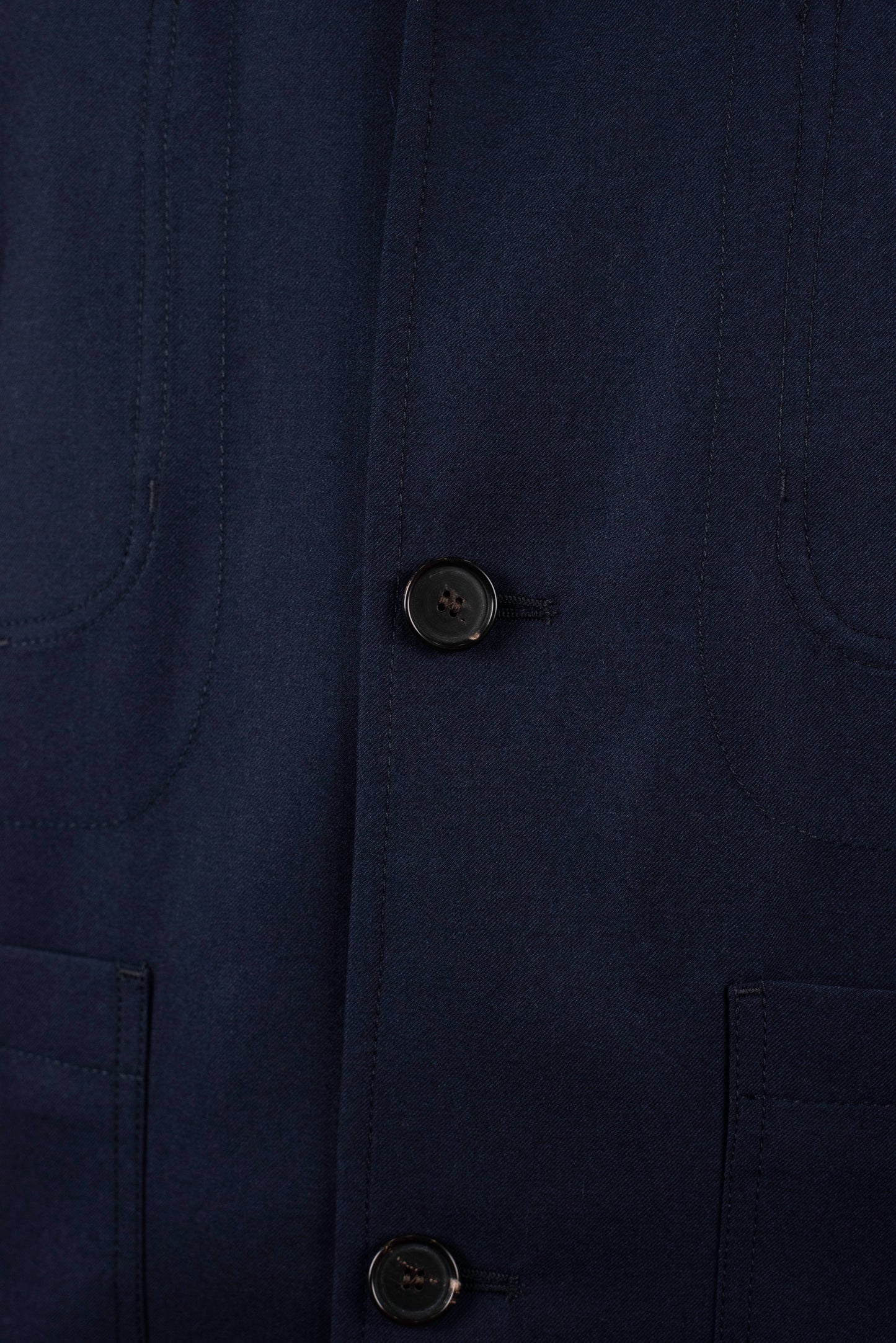 khakis brand navy wool silk bomber