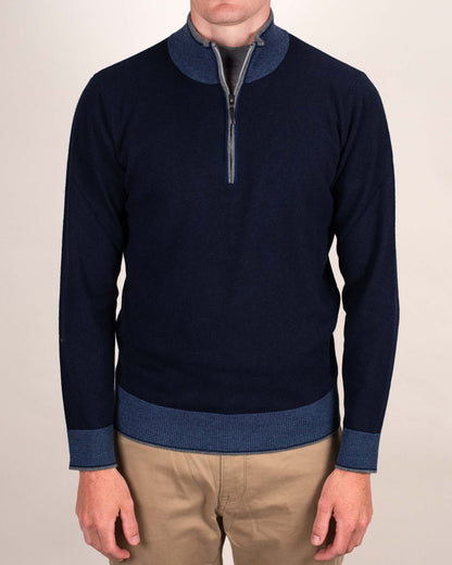 khakis brand merino wool zip sweater