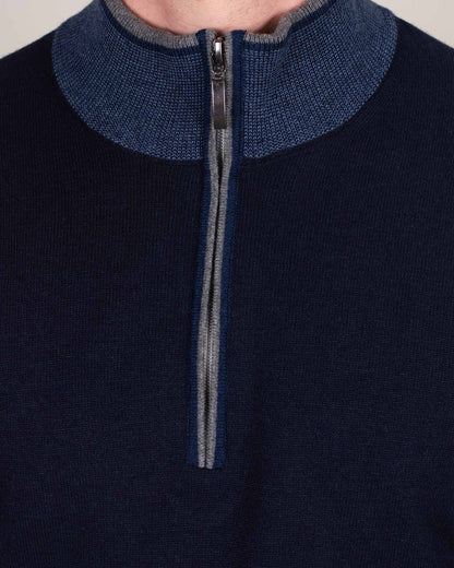 khakis brand merino wool zip sweater
