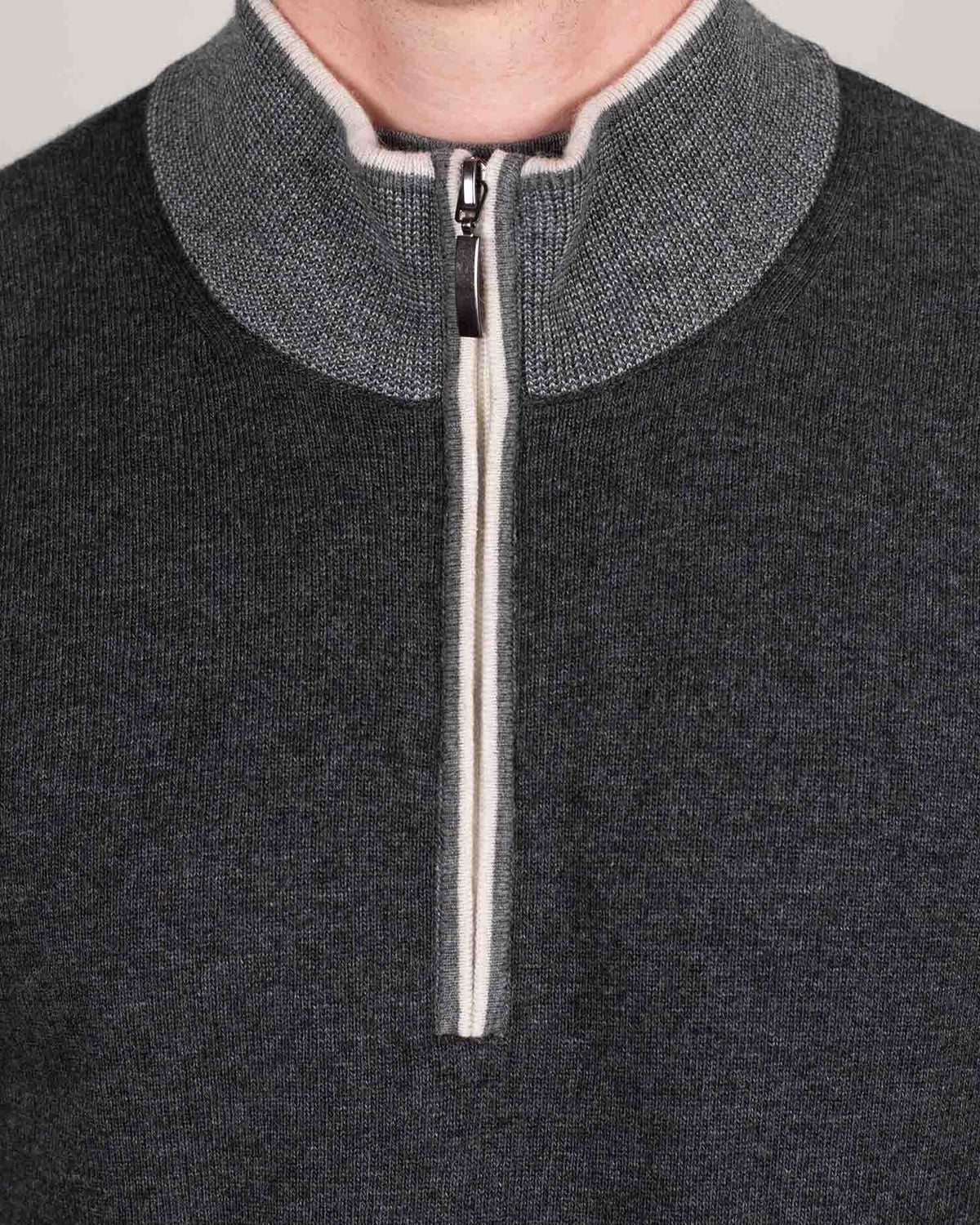khakis brand merino wool zip sweater