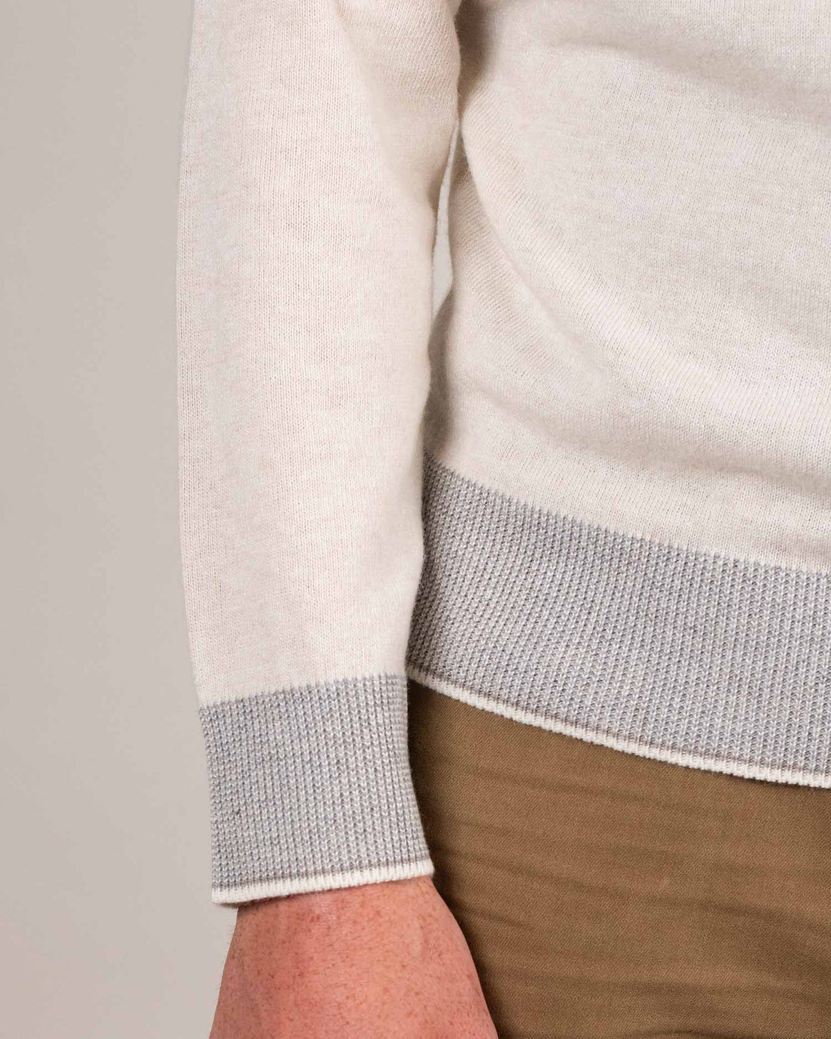 khakis brand merino wool zip sweater